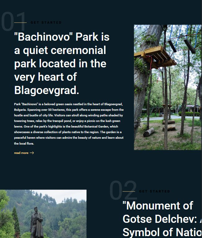 Blagoevgrad Tourism website screenshot